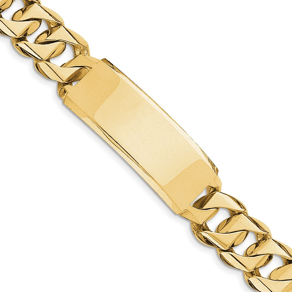 14k Hand-polished Heavy Curb Link ID Bracelet