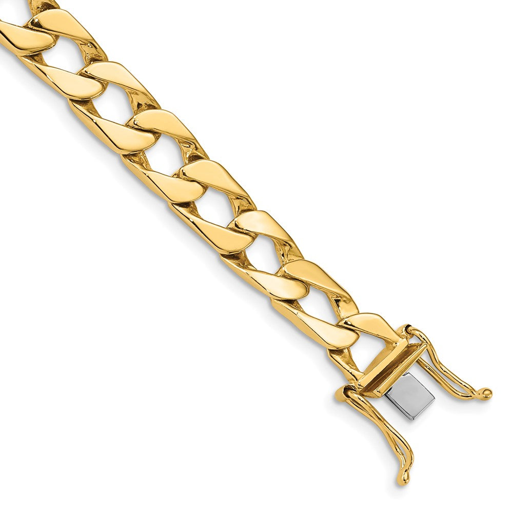 14K 22 inch 7.9mm Hand Polished Fancy Link with Box Catch Clasp Chain