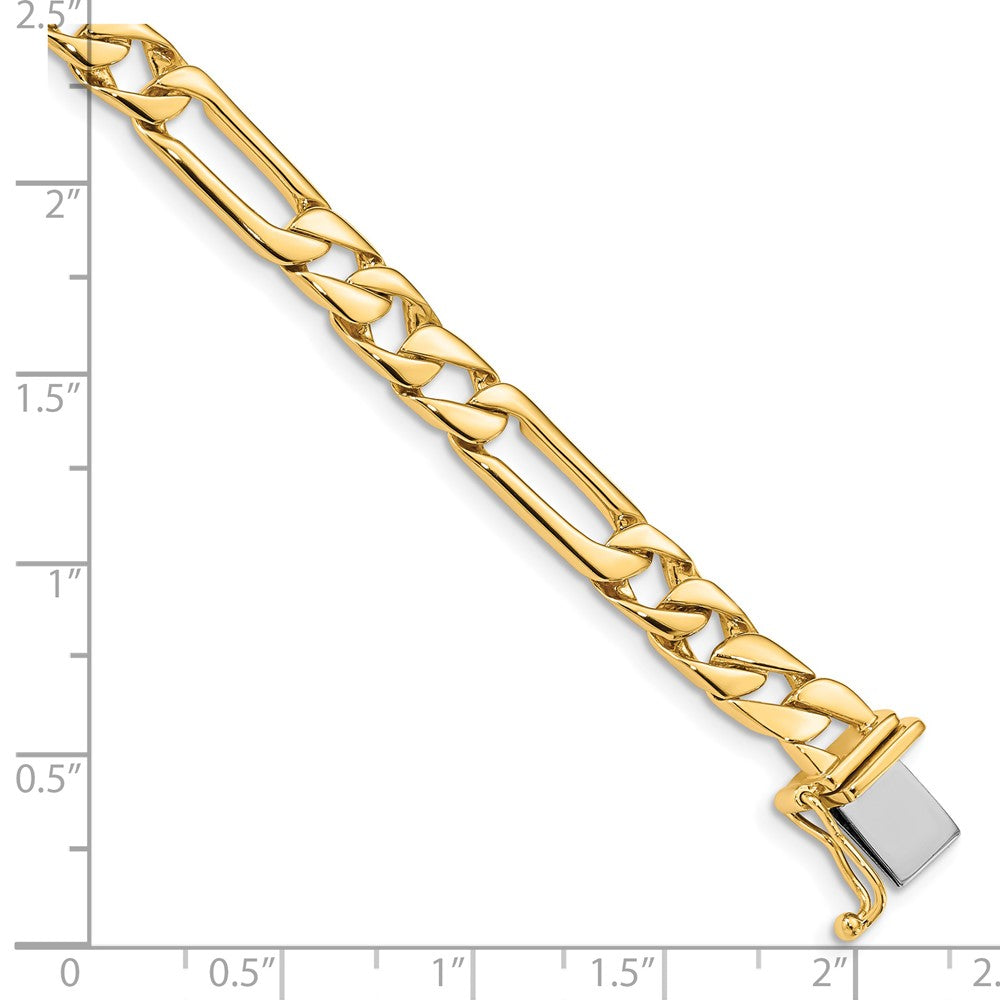 14K 24 inch 6mm Hand Polished Figaro Link with Box Catch Clasp Chain