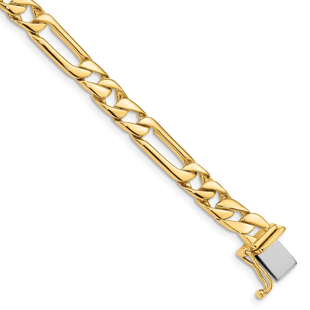 14K 22 inch 6mm Hand Polished Figaro Link with Box Catch Clasp Chain