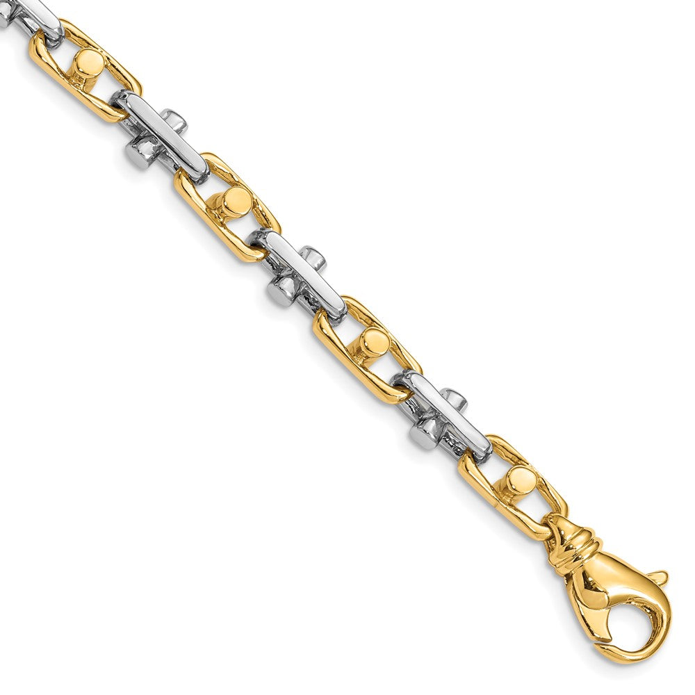 14K Two-tone 20 inch 5.8mm Hand Polished Fancy Link with Fancy Lobster Clasp Chain