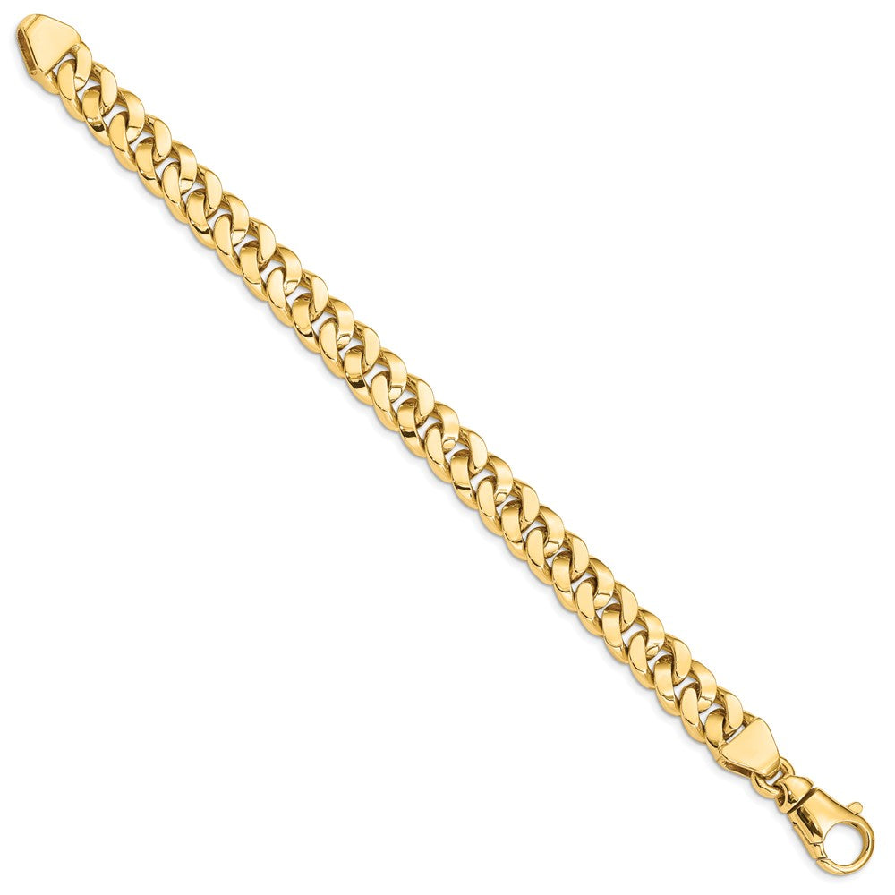 14K 8.5 inch 10mm Hand Polished Fancy Link with Fancy Lobster Clasp Bracelet