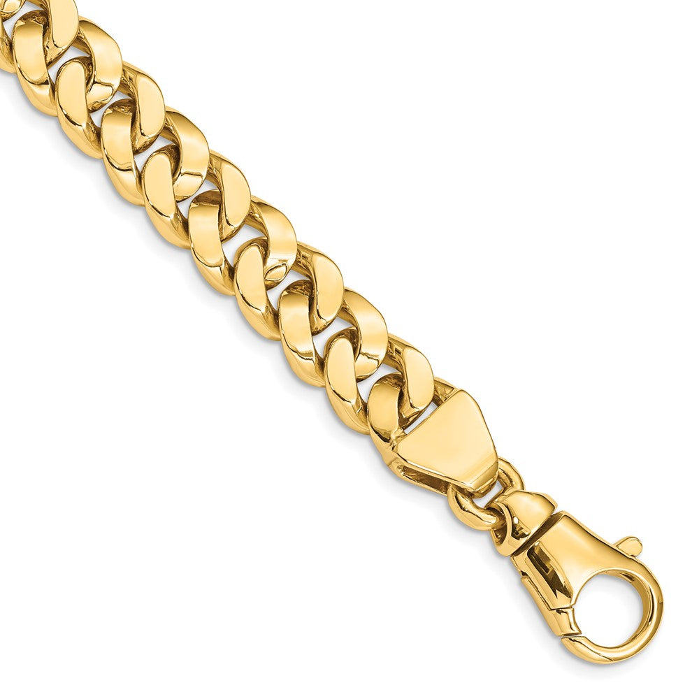 14K 24 inch 10mm Hand Polished Fancy Link with Fancy Lobster Clasp Chain