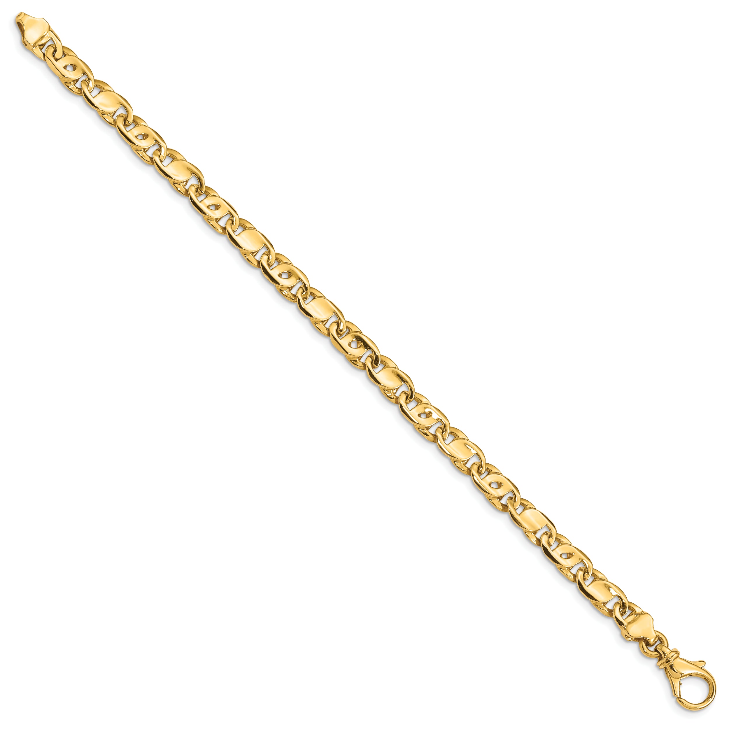 14k 5.80mm Polished Fancy Link Bracelet