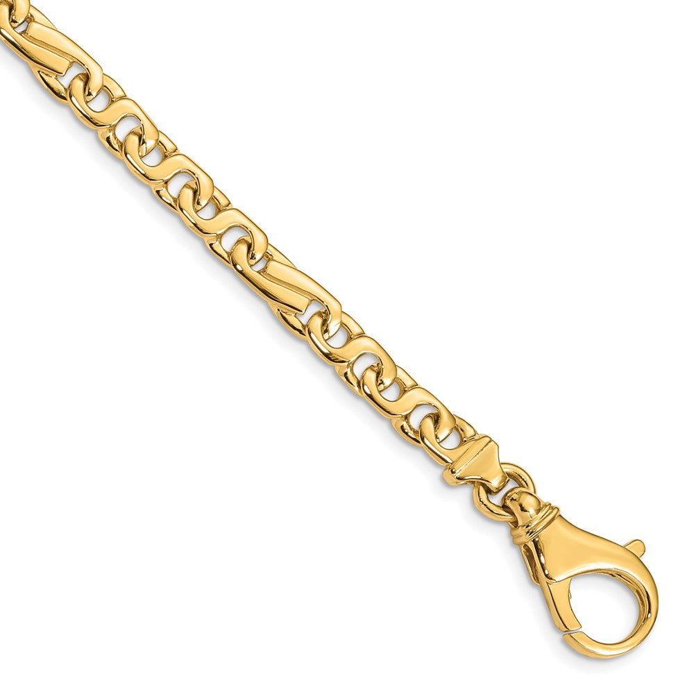 14K 24 inch 5.8mm Hand Polished Fancy Link with Fancy Lobster Clasp Chain