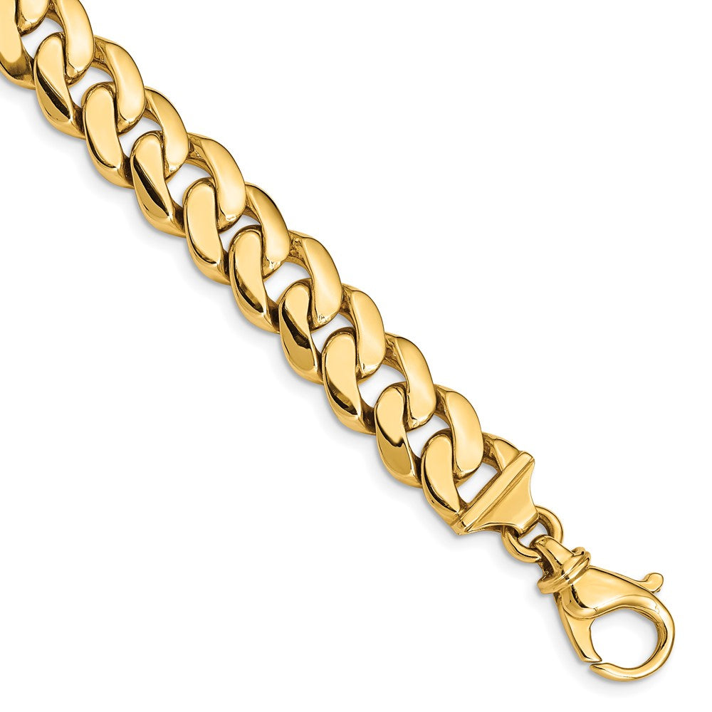 14K Two-tone 8.5 inch 10.75mm Hand Polished Fancy Link with Fancy Lobster Clasp Bracelet