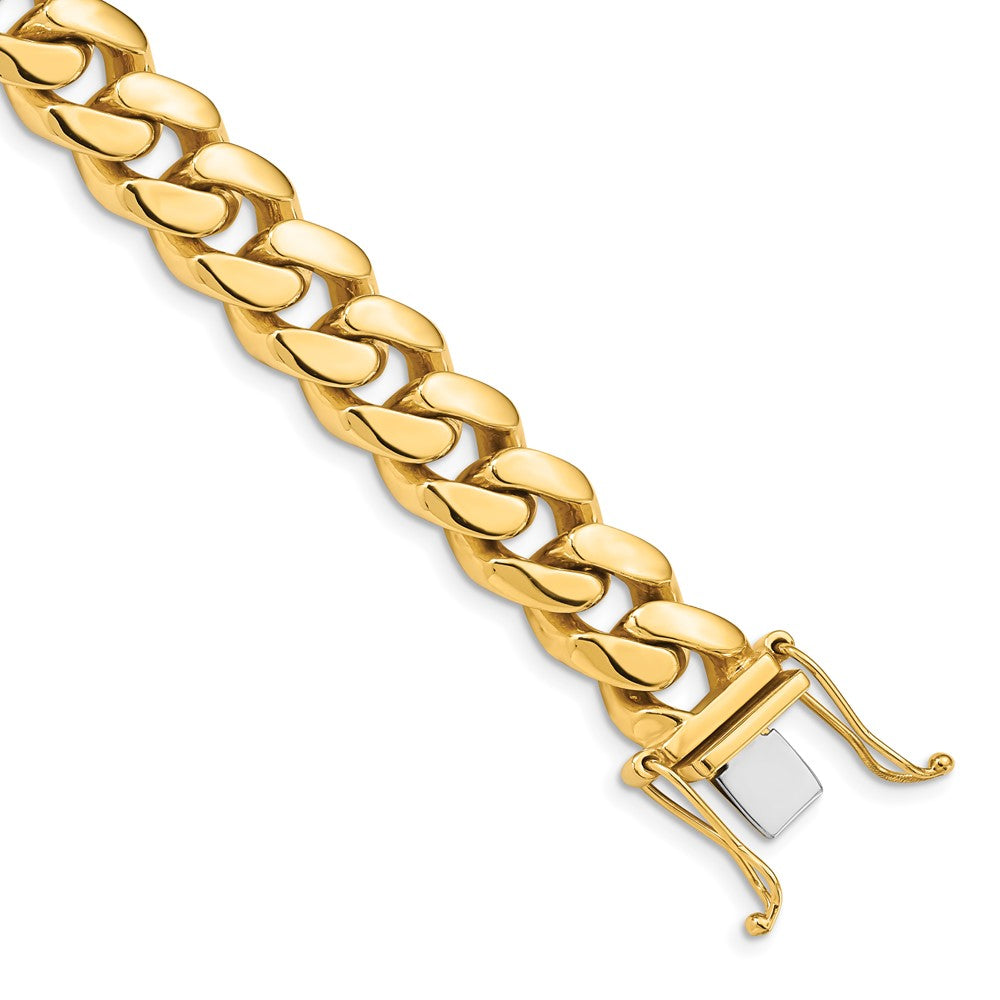 14K 22 inch 10.7mm Hand Polished Miami Cuban Link with Box Catch Clasp Chain