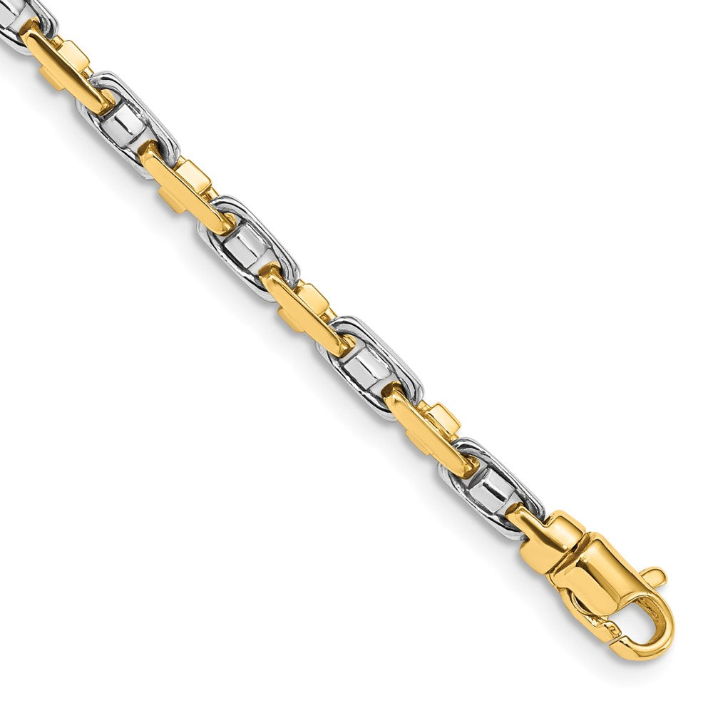 14K Two-tone 20 inch 3.5mm Fancy Link with Lobster Clasp Chain