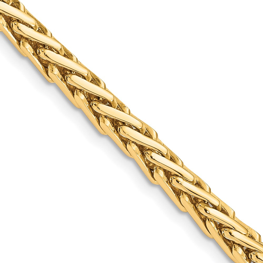 14K 22 inch 4.4mm Hand Polished Flat-Edged Woven Link with Lobster Clasp Chain