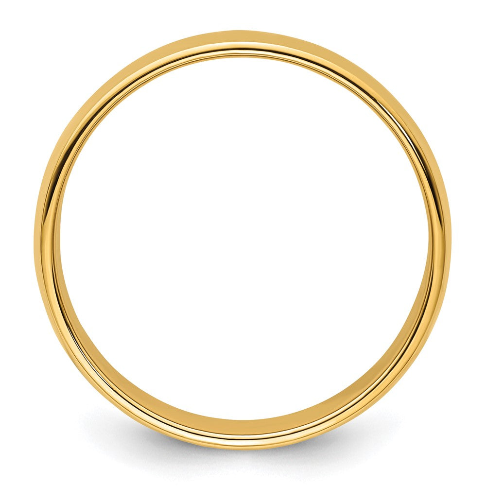 14k Yellow Gold 8mm Milgrain Half Round Wedding Band Size 4.5