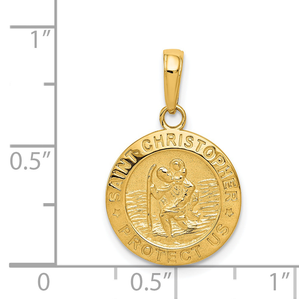 14k Saint Christopher Medal Charm M1454