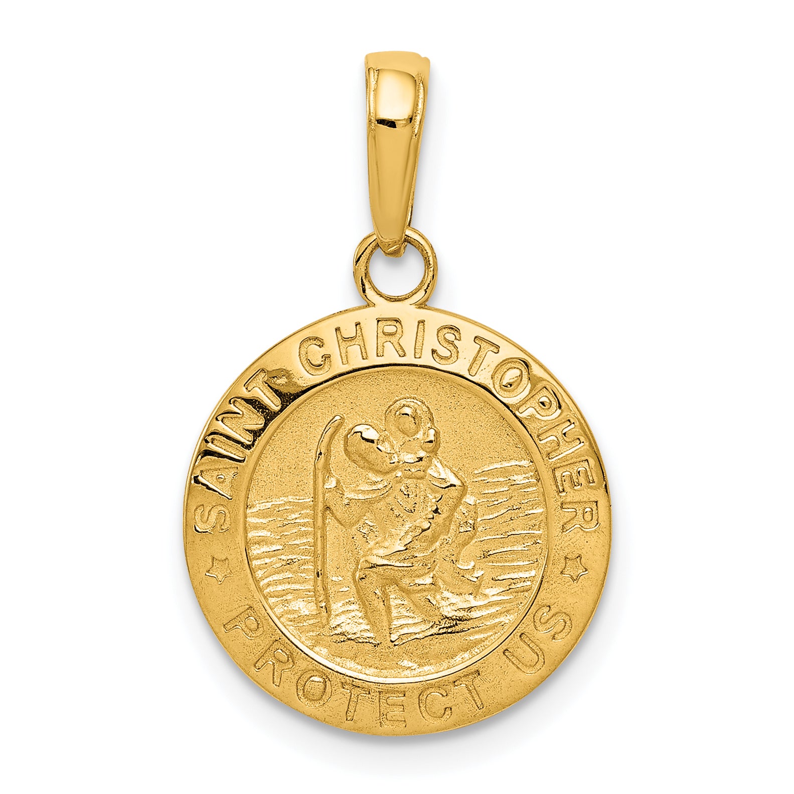 14k Saint Christopher Medal Charm M1454