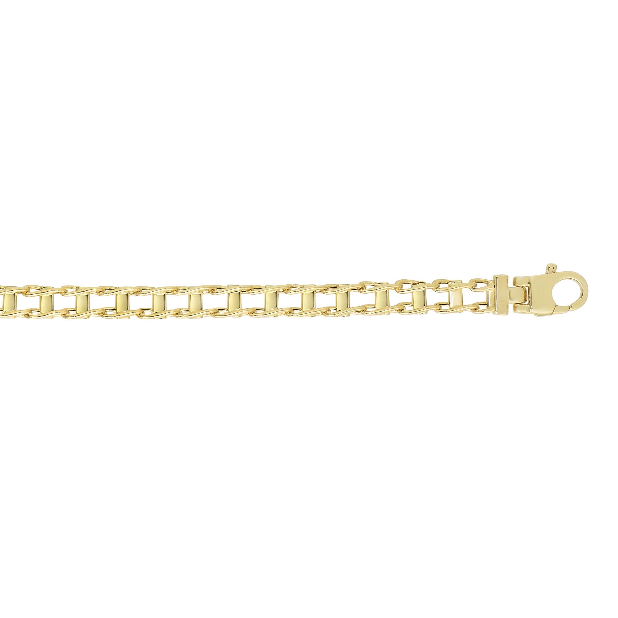 14K Yellow Gold Railroad Link 20" Necklace