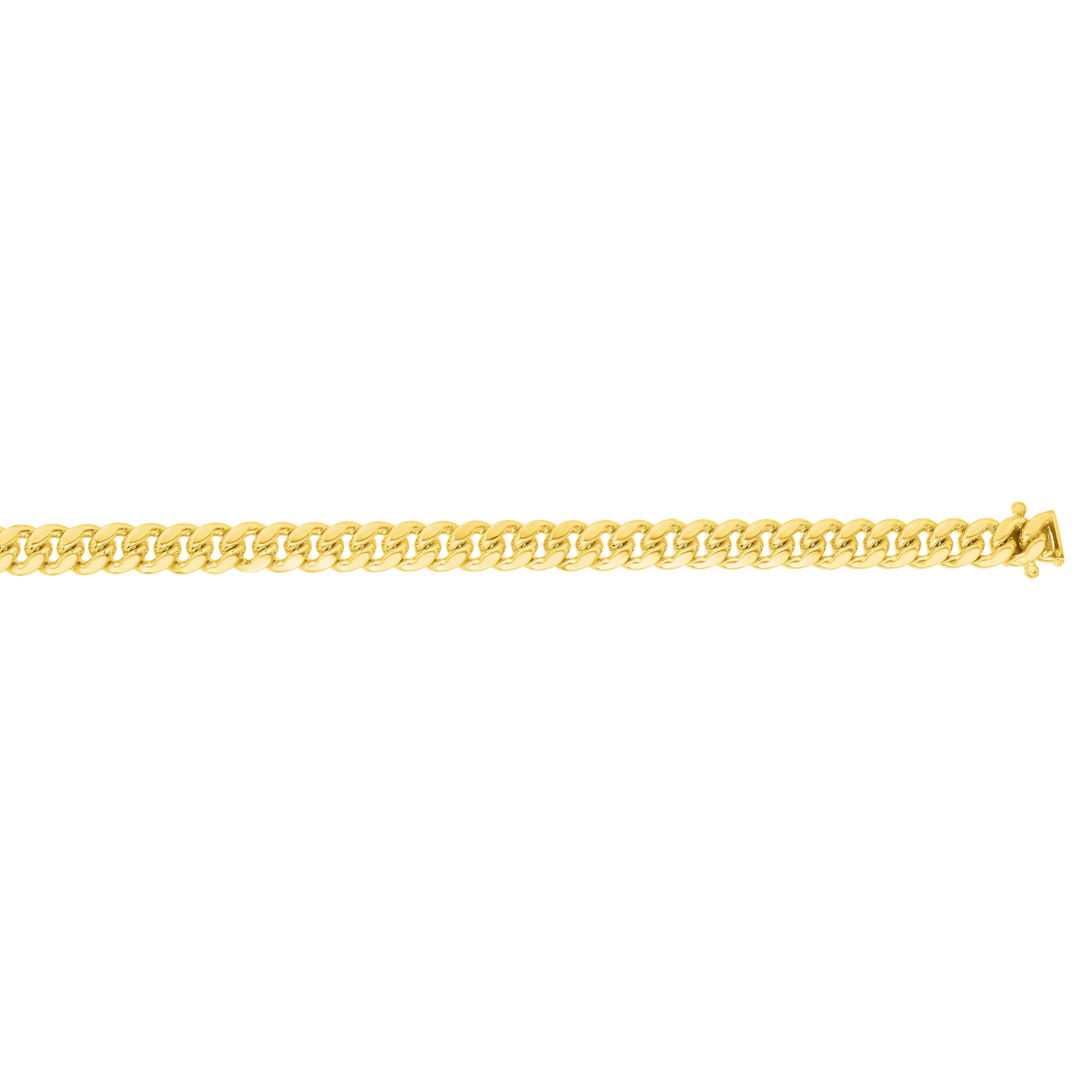 14K Yellow Gold 9.2mm Classic Miami Cuban 30" Chain with Box Lock