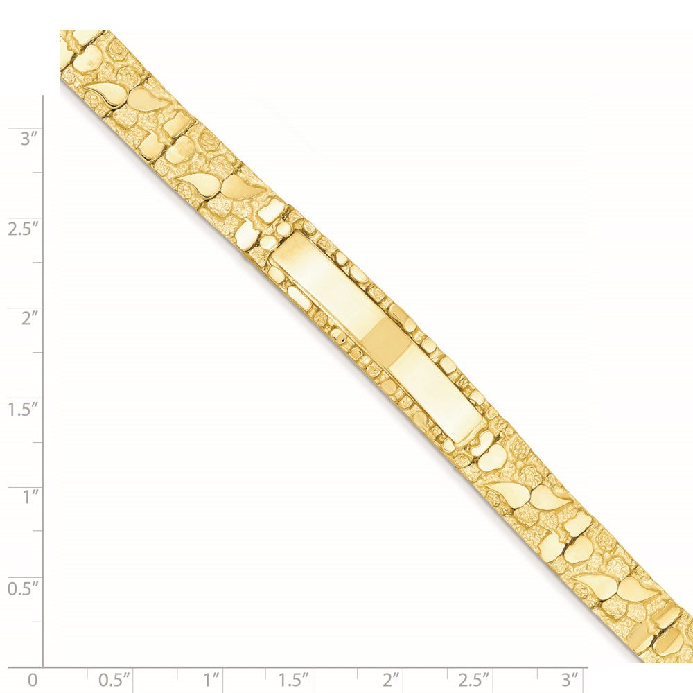 14k 10.0mm Nugget ID Bracelet