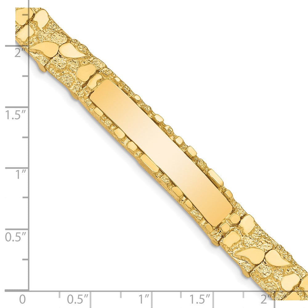 14k 10.0mm Nugget ID Bracelet