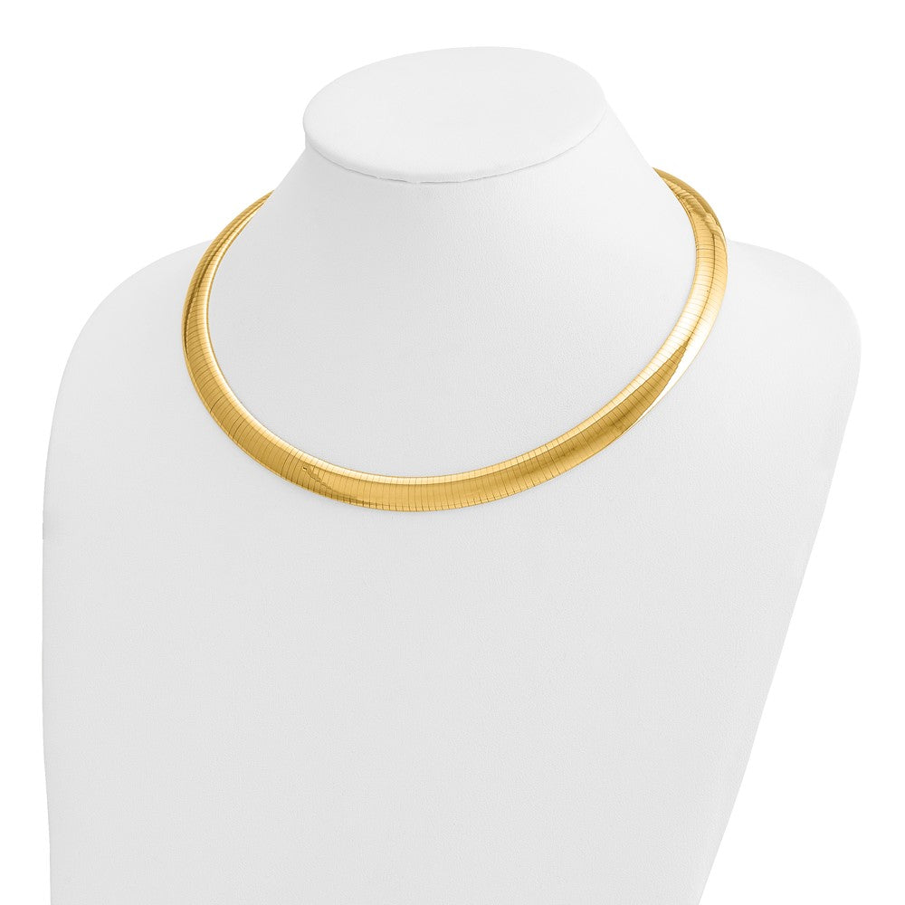 14k 10mm Domed Omega Necklace