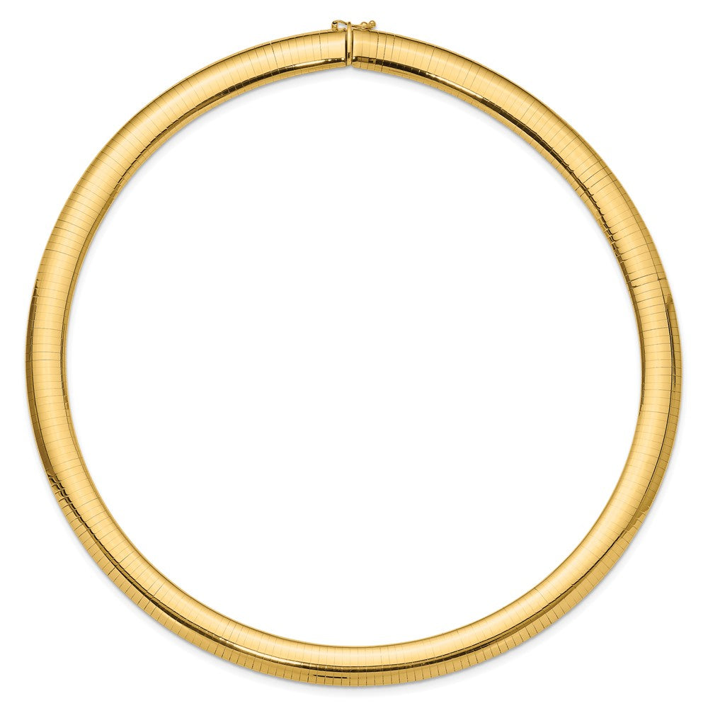 14k 10mm Domed Omega Necklace