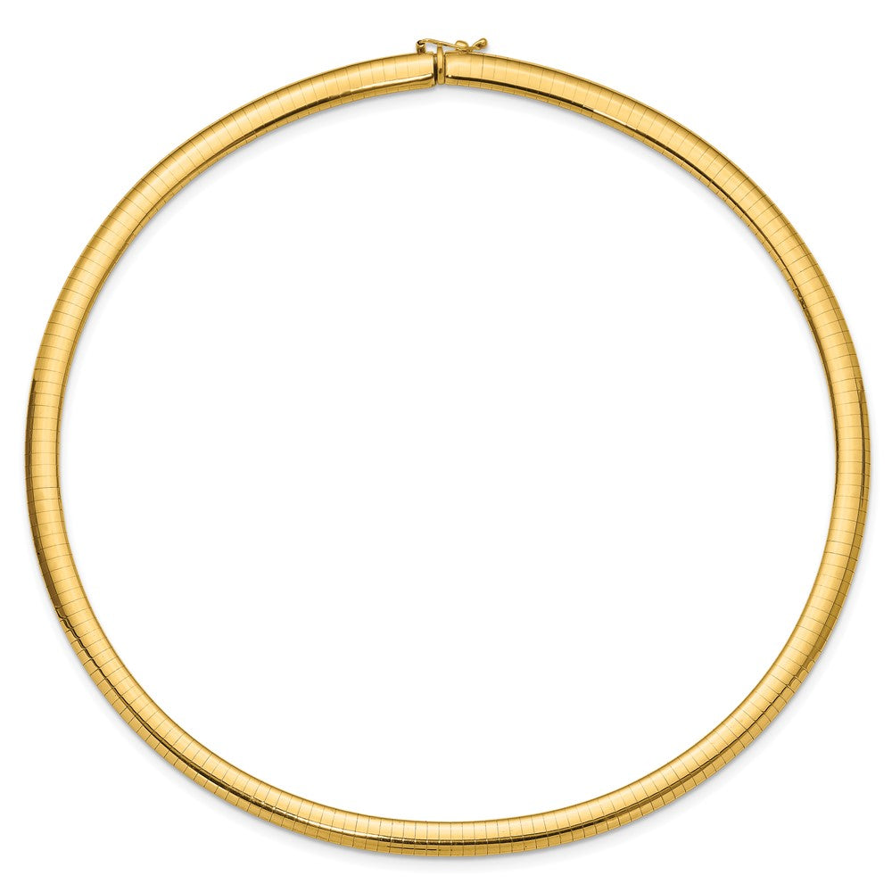 14k 6mm Domed Omega Necklace