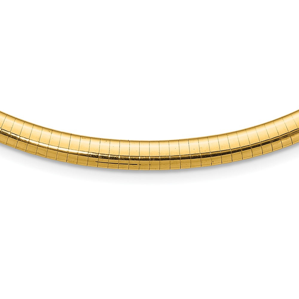 14k 6mm Domed Omega Necklace