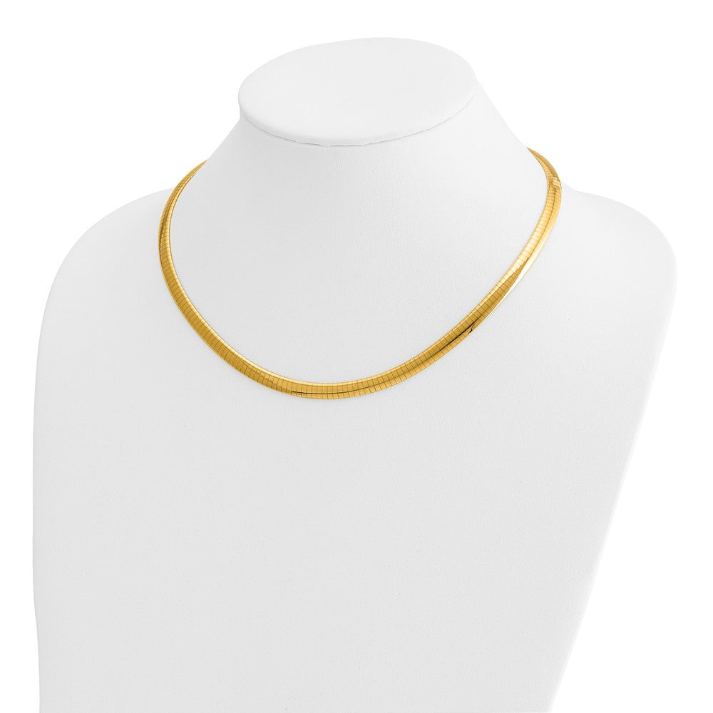 14k 6mm Domed Omega Necklace