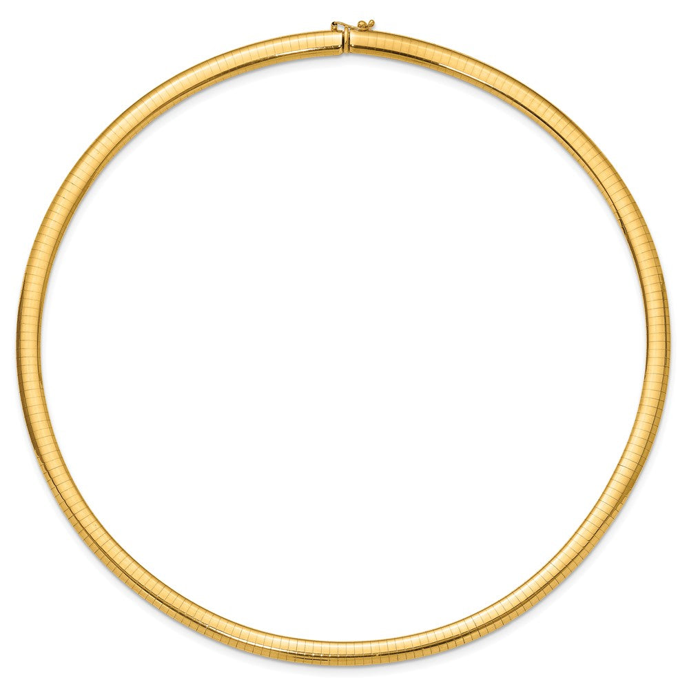 14k 6mm Domed Omega Necklace