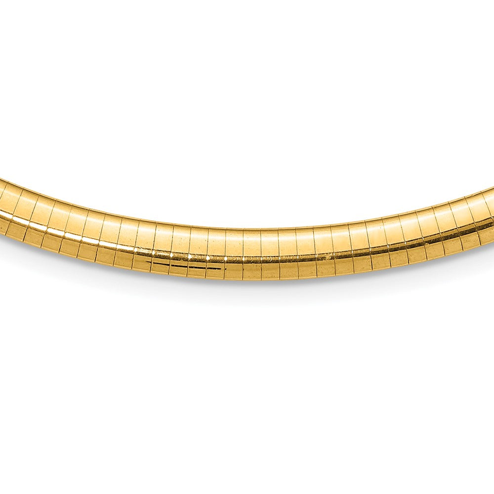 14k 6mm Domed Omega Necklace