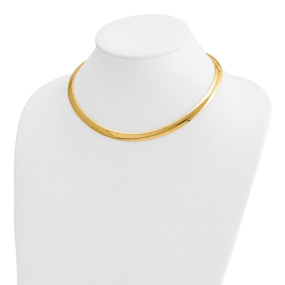 14k 8mm Domed Omega Necklace