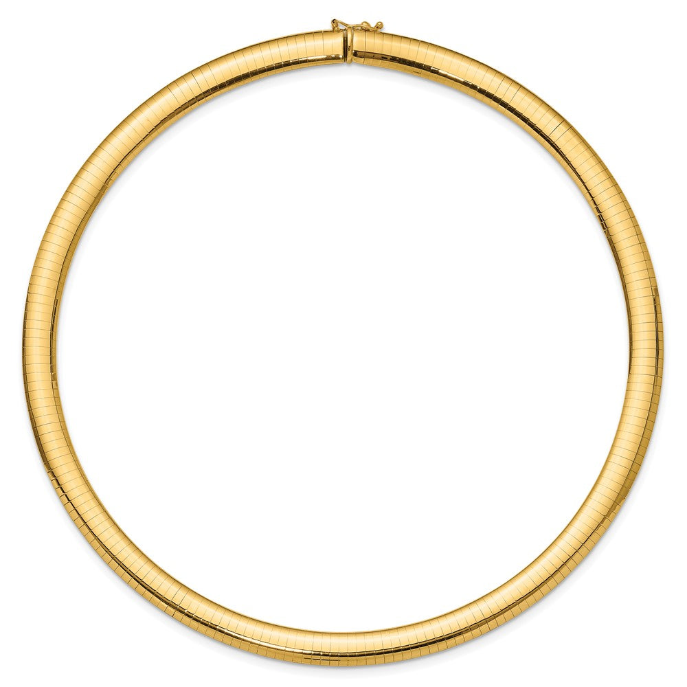 14k 8mm Domed Omega Necklace