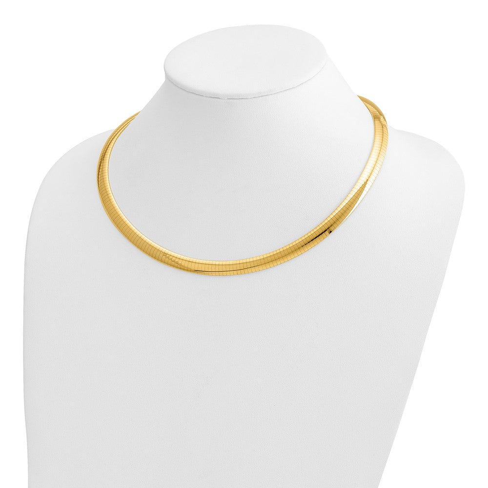 14k 8mm Domed Omega Necklace