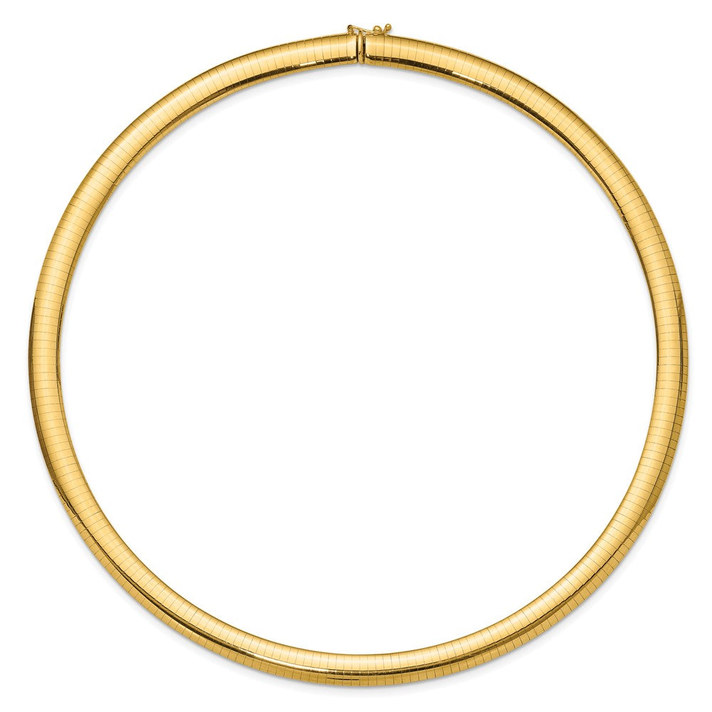 14k 8mm Domed Omega Necklace