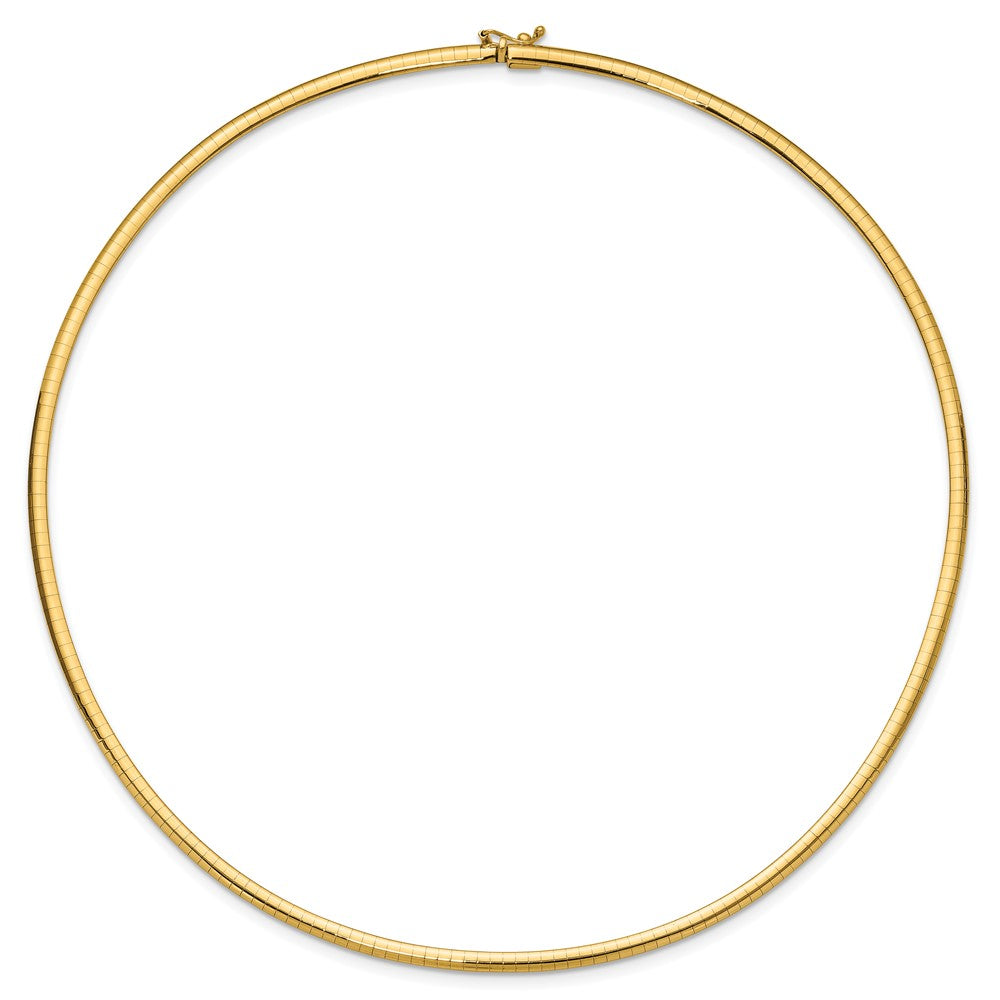 14k 3mm Lightweight Omega Necklace