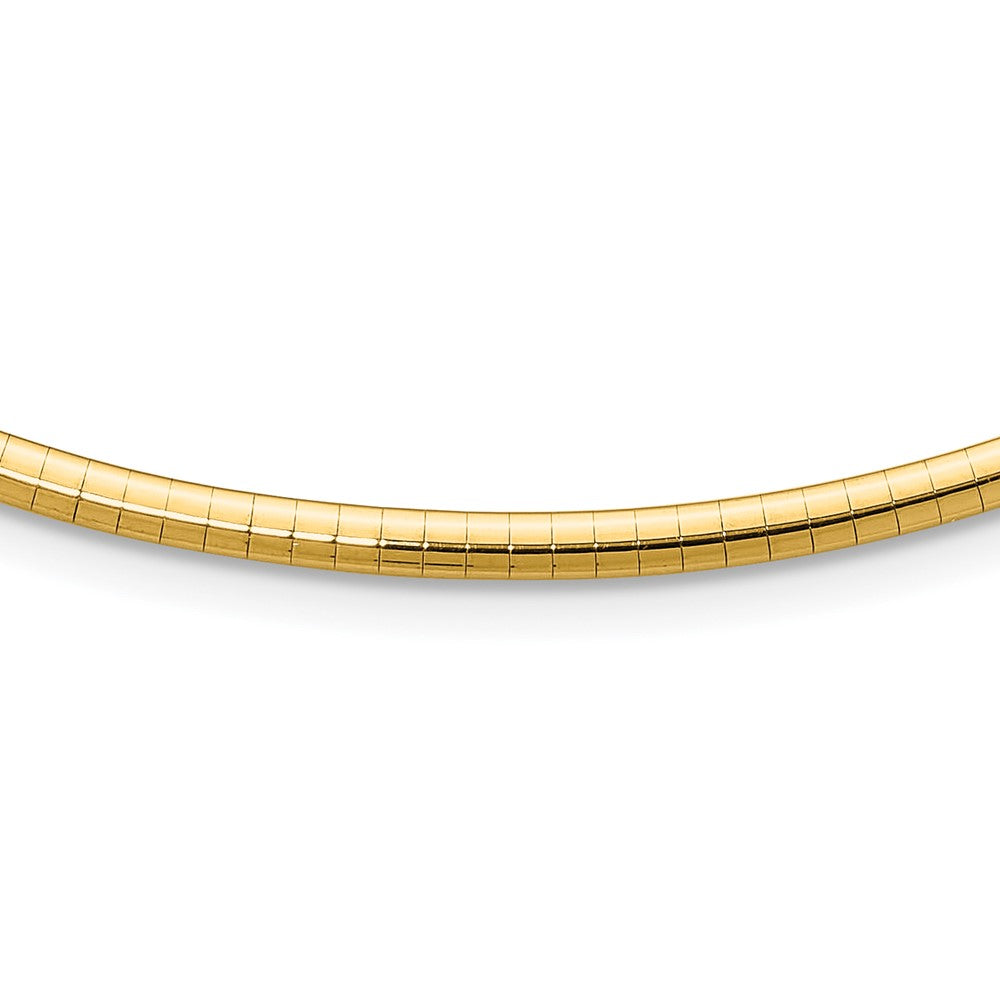 14k 3mm Lightweight Omega Necklace