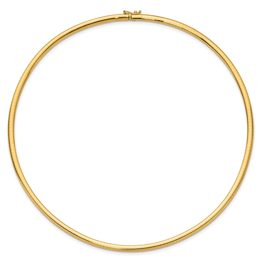 14k 4mm Lightweight Domed Omega Necklace