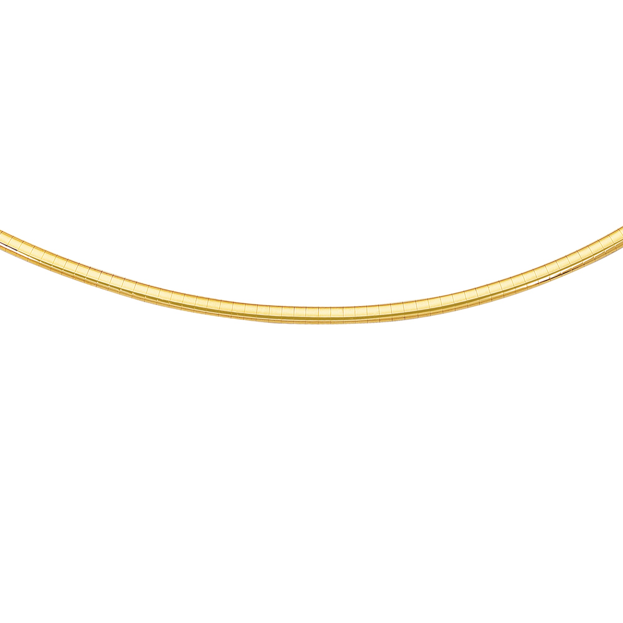 14K Yellow Gold 3mm Classic 20" Omega with Box Lock