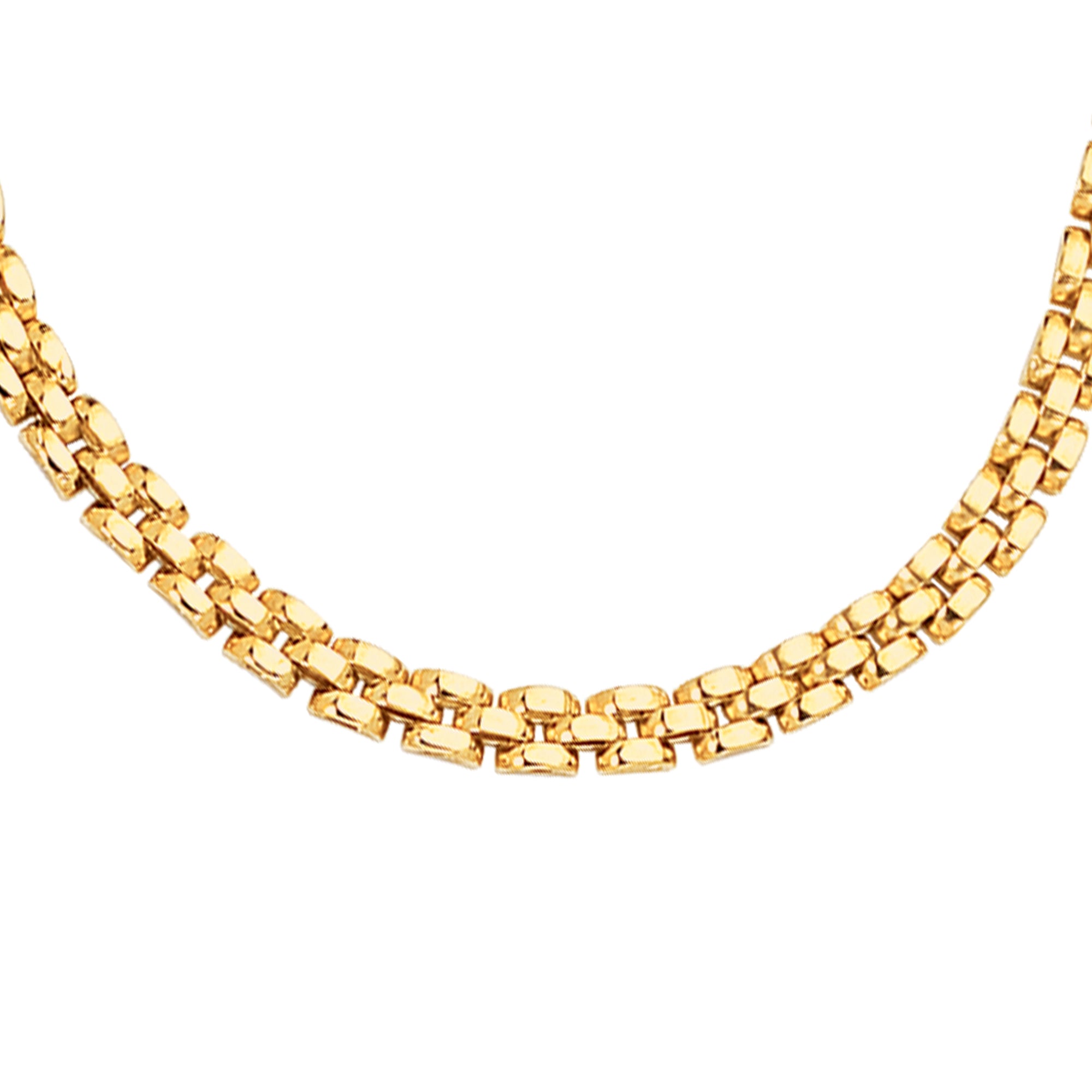 14K Yellow Gold 17" 4mm Panther Necklace