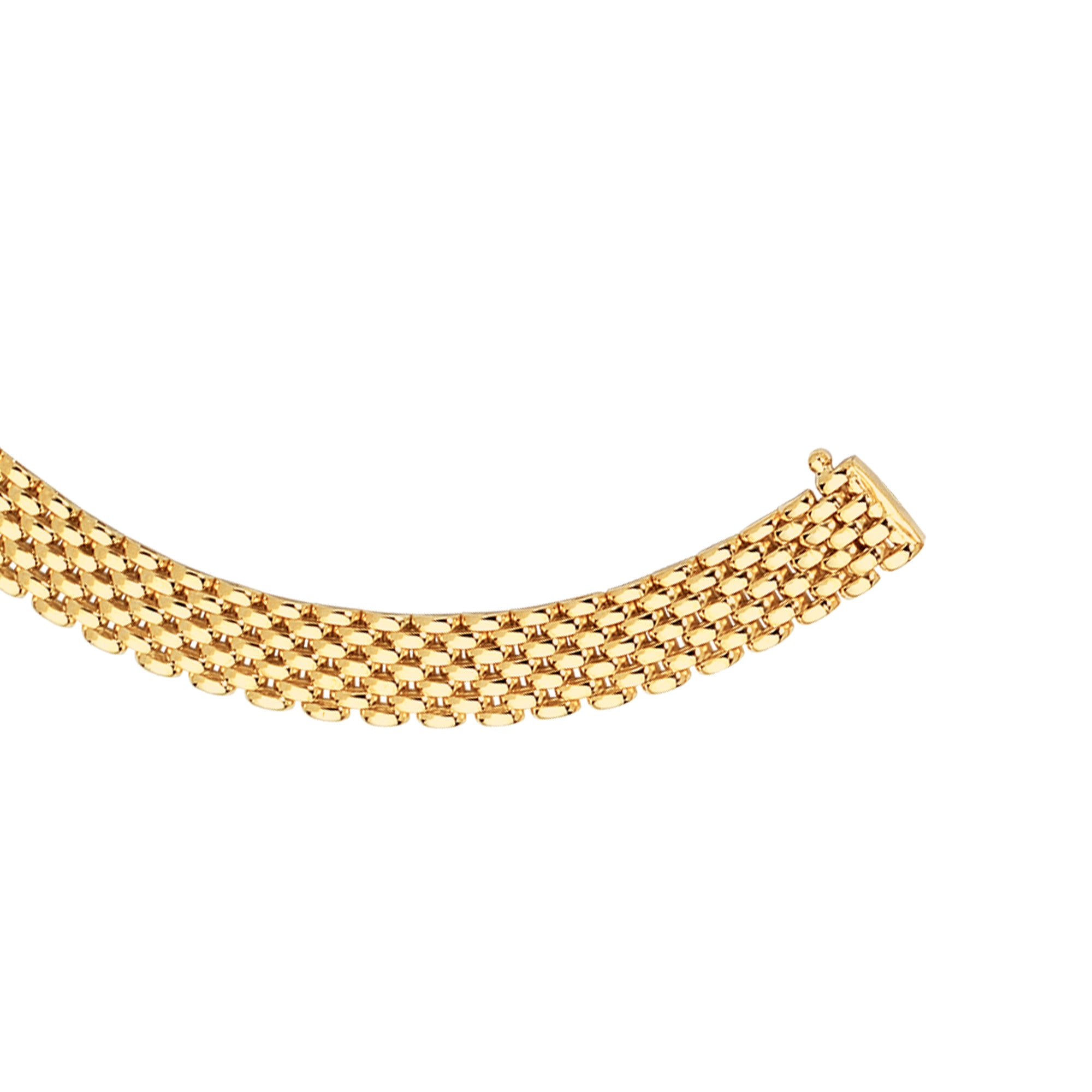 14K Yellow Gold 7" 9mm Panther Bracelet