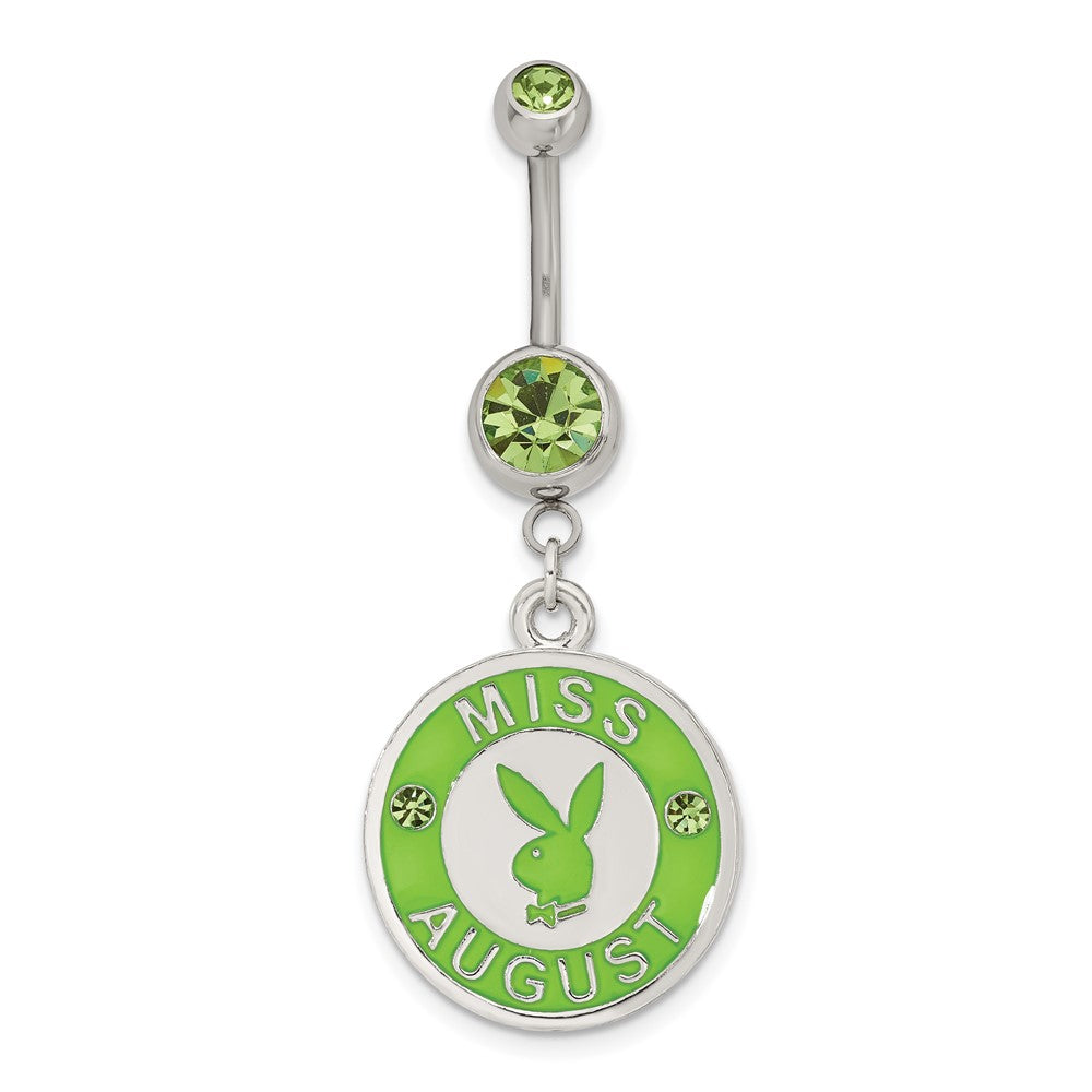 Playboy Miss August Crystal & Enameled Belly Ring