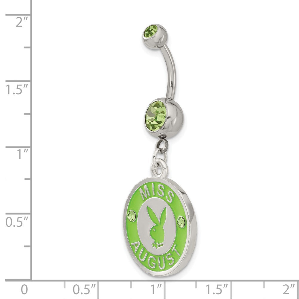 Playboy Miss August Crystal & Enameled Belly Ring