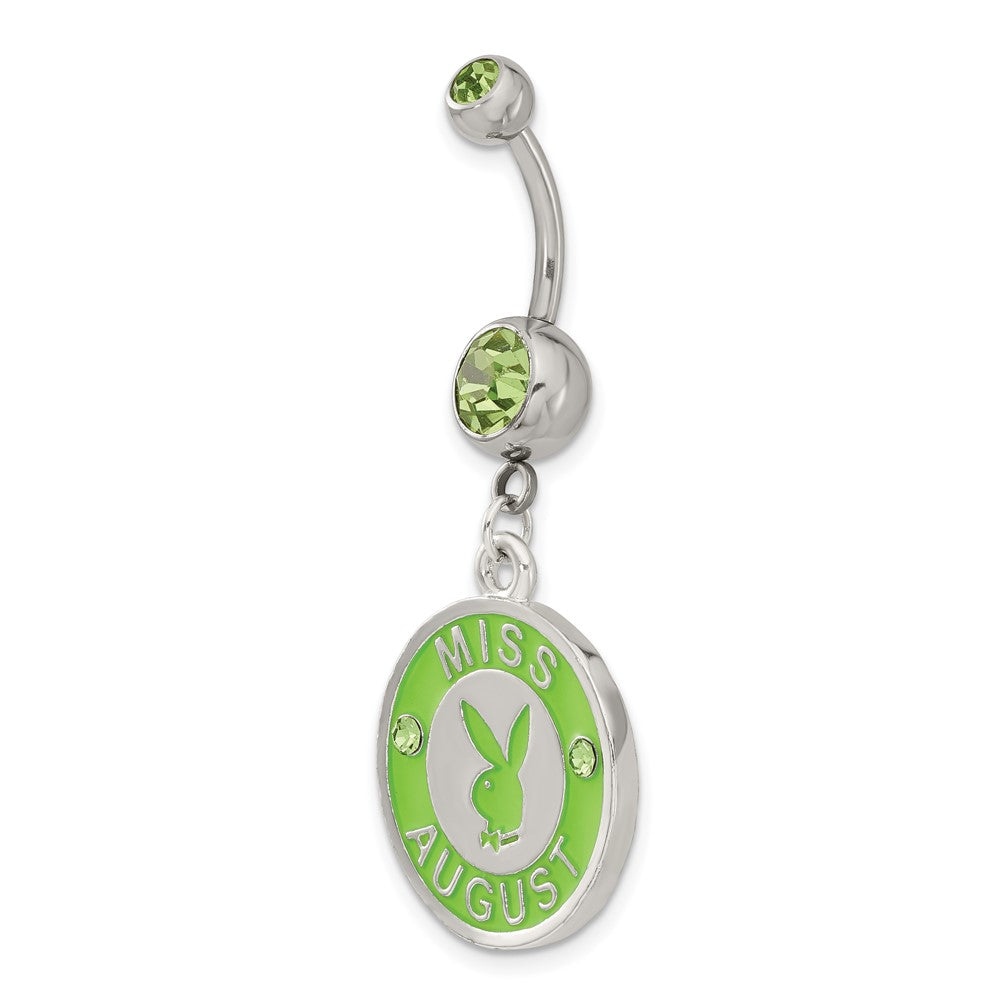 Playboy Miss August Crystal & Enameled Belly Ring