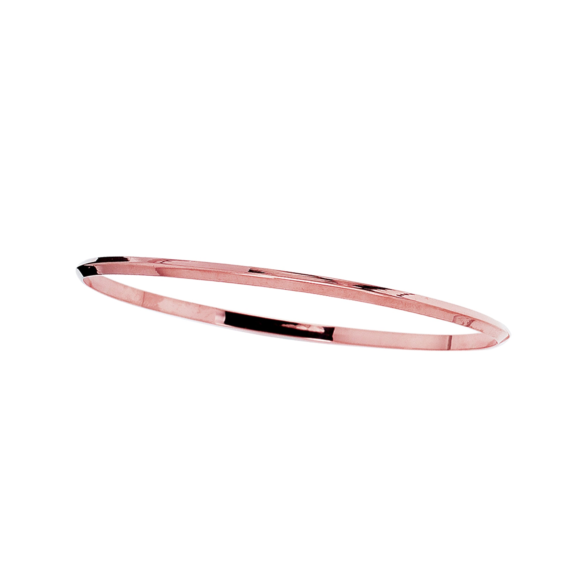 14K Rose Gold 8" Knife Edge Bangle