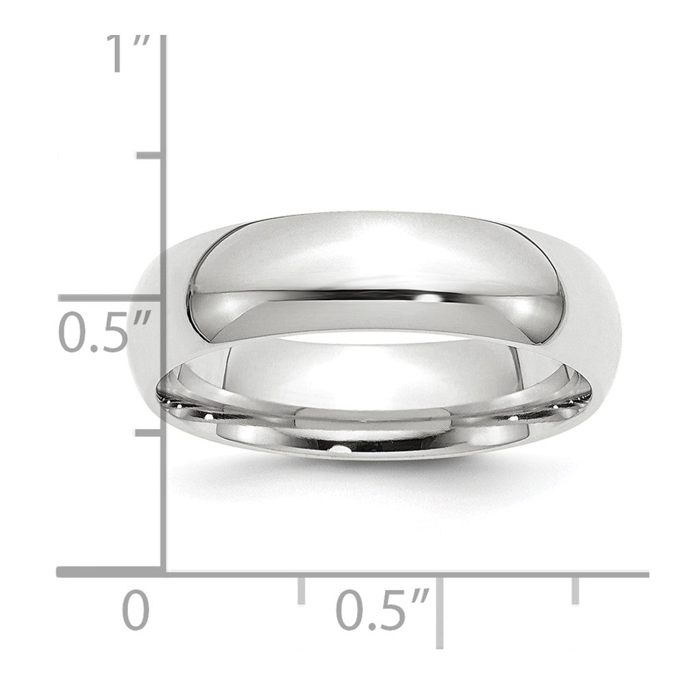 Platinum 6mm Comfort-Fit Wedding Band Size 12