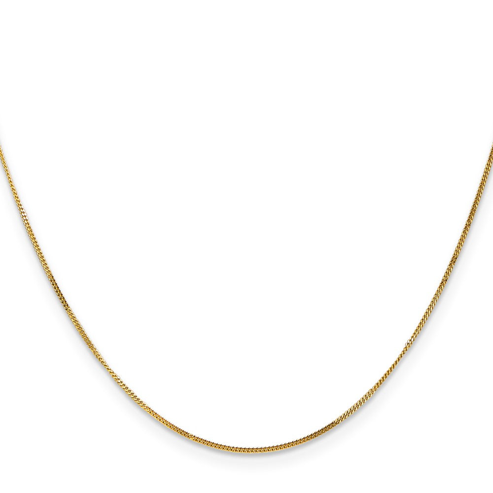 14K 24 inch .9mm Curb  with Spring Ring Clasp Pendant Chain