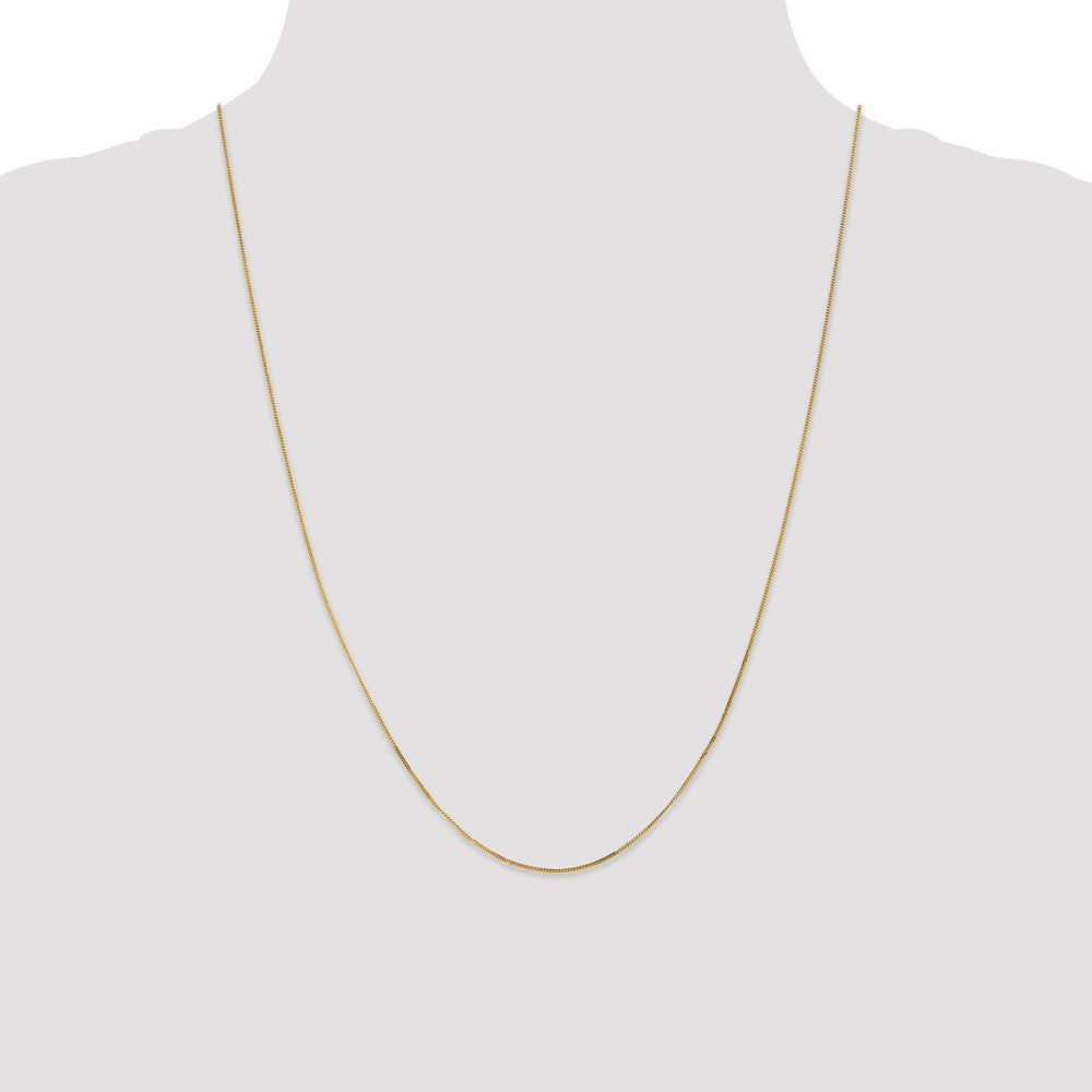 14K 24 inch .9mm Curb  with Spring Ring Clasp Pendant Chain