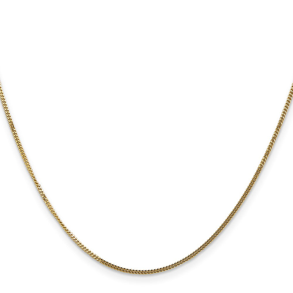 14K 24 inch 1.4mm Curb  with Spring Ring Clasp Pendant Chain