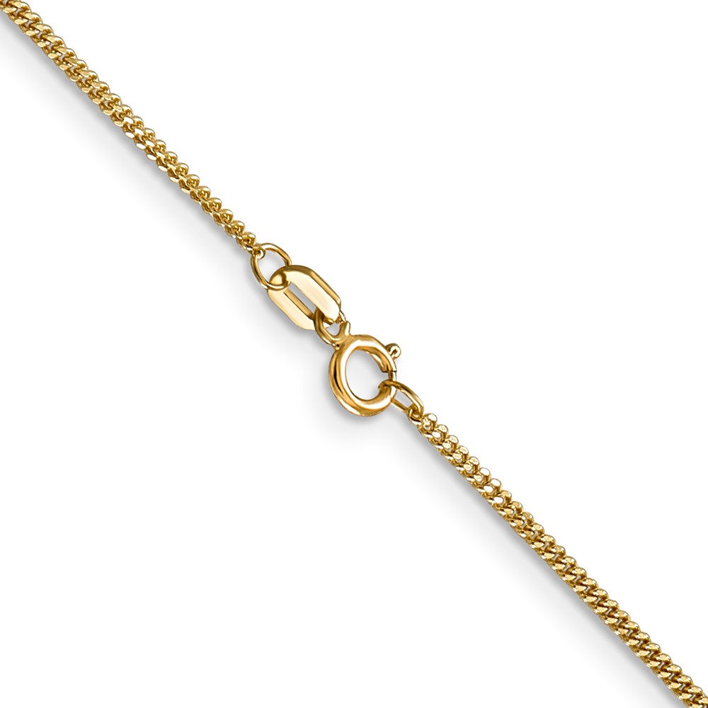 14K 20 inch 1.4mm Curb  with Spring Ring Clasp Pendant Chain