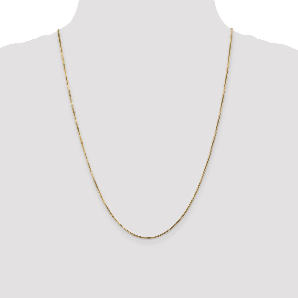 14K 24 inch 1.4mm Curb  with Spring Ring Clasp Pendant Chain