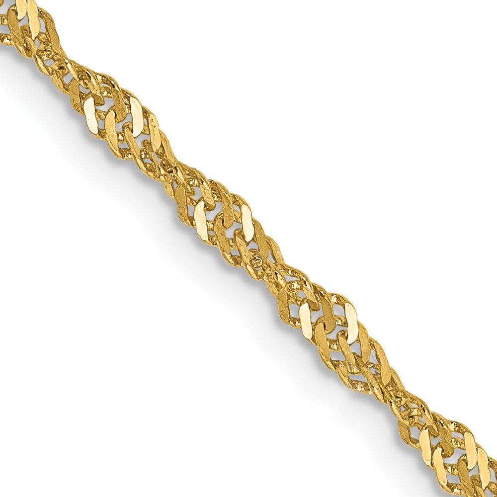 14K 24 inch 2mm Singapore with Lobster Clasp Chain