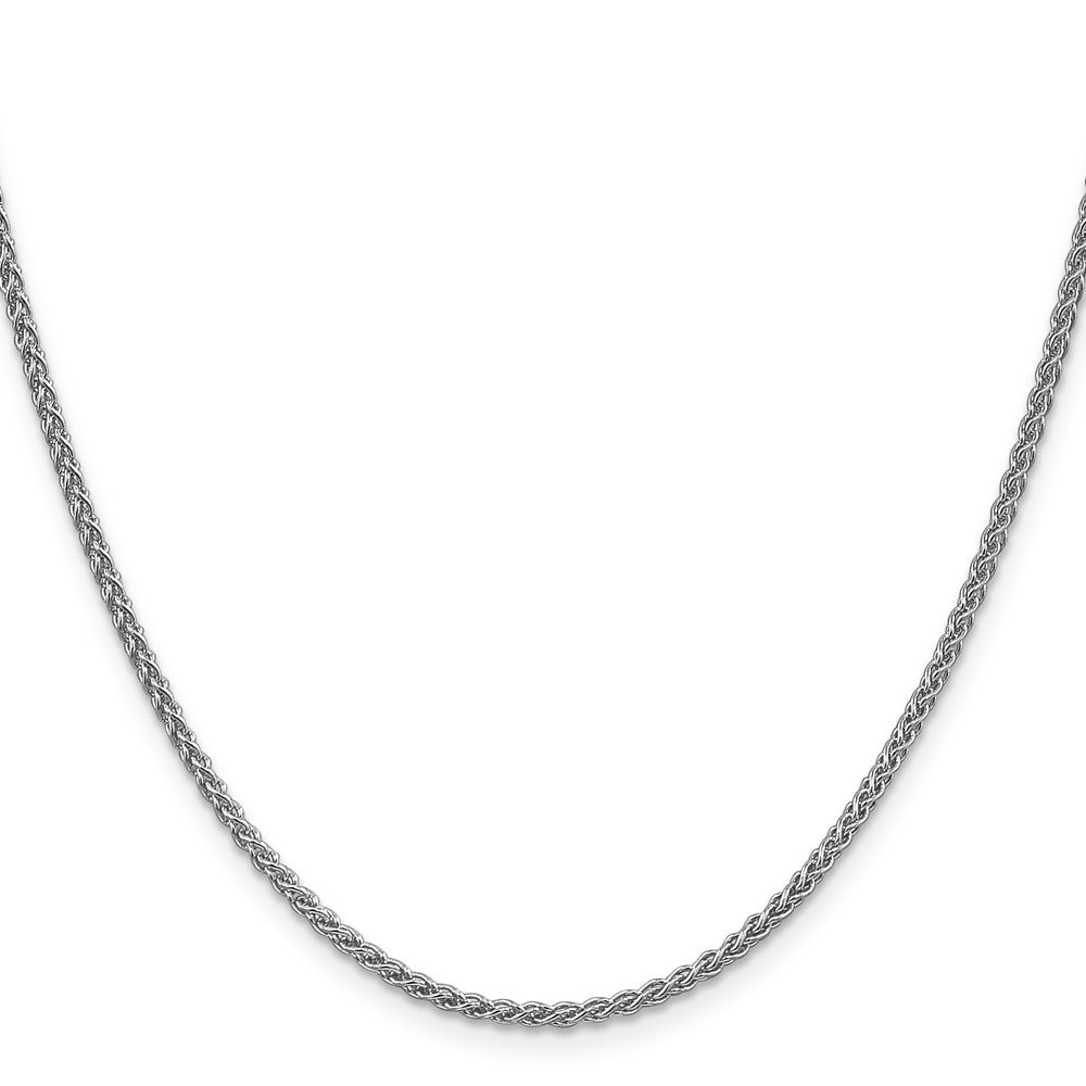 14K White Gold 18 inch 2.1mm Spiga with Lobster Clasp Chain