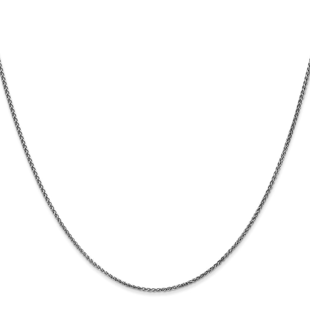 14K White Gold 30 inch 1.25mm Diamond-cut Spiga with Lobster Clasp Chain